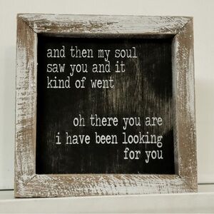 Rustic Black and Brown Framed Quote Sign